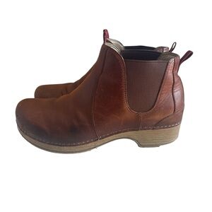 Dansko Brown Leather Ankle Boots Size 41 Comfort Fit